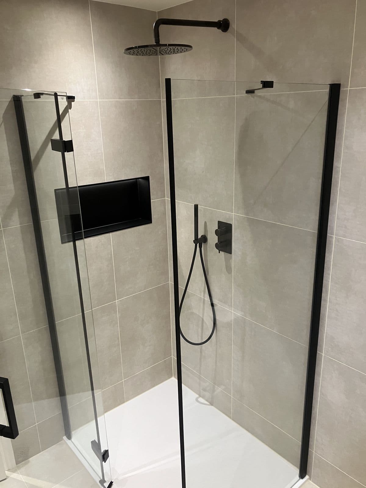 Completed bathroom renovation - vanity unit with countertop basin