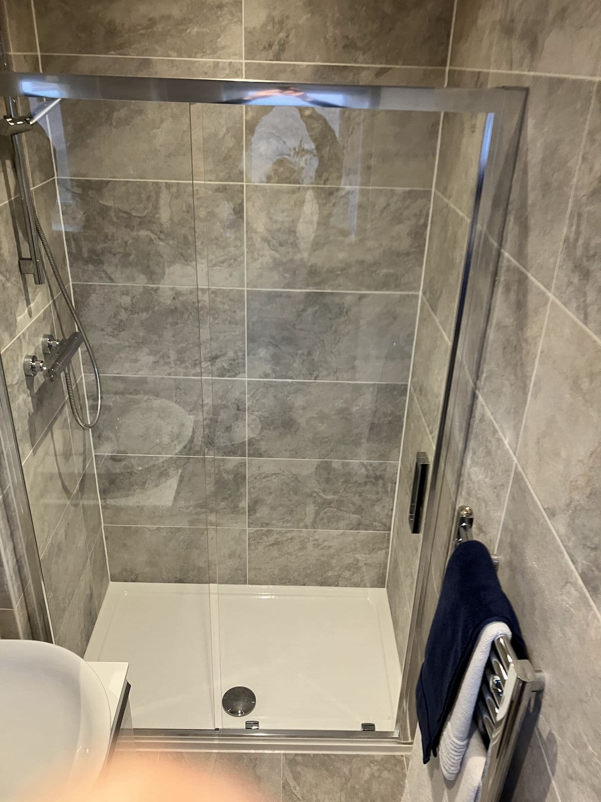 Completed bathroom renovation - toilet and basin suite