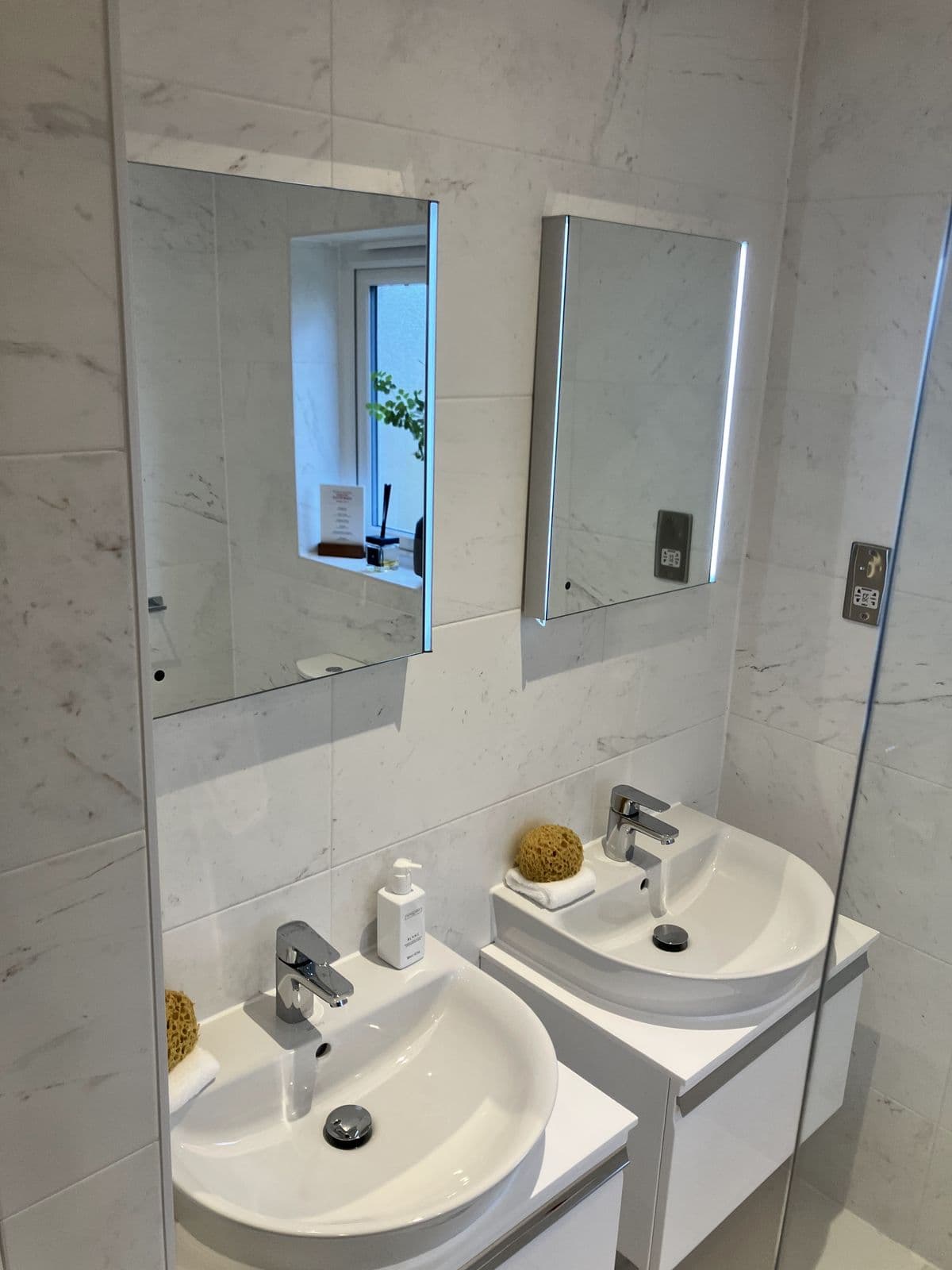 Completed bathroom renovation - matt black fixtures and fittings