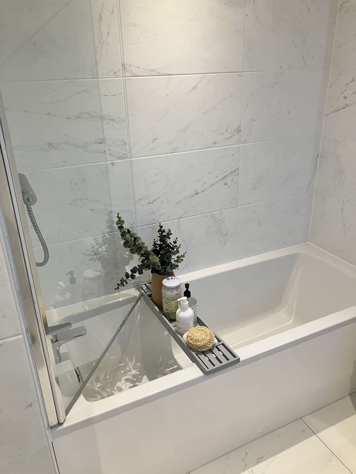 Recent Maycor bathroom project - en-suite layout with shower and basin