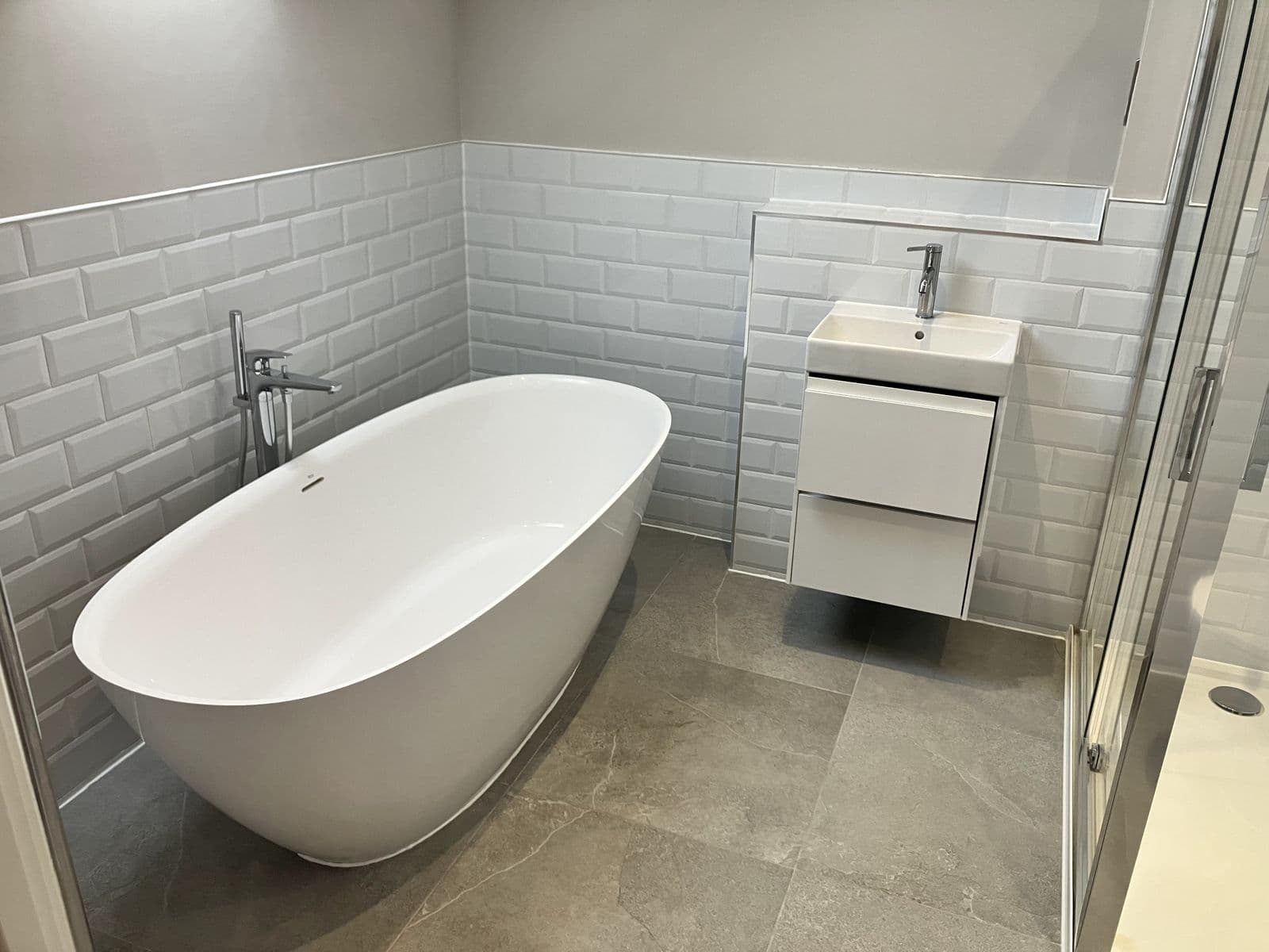 Recent Maycor bathroom project - loft bathroom with sloped ceiling