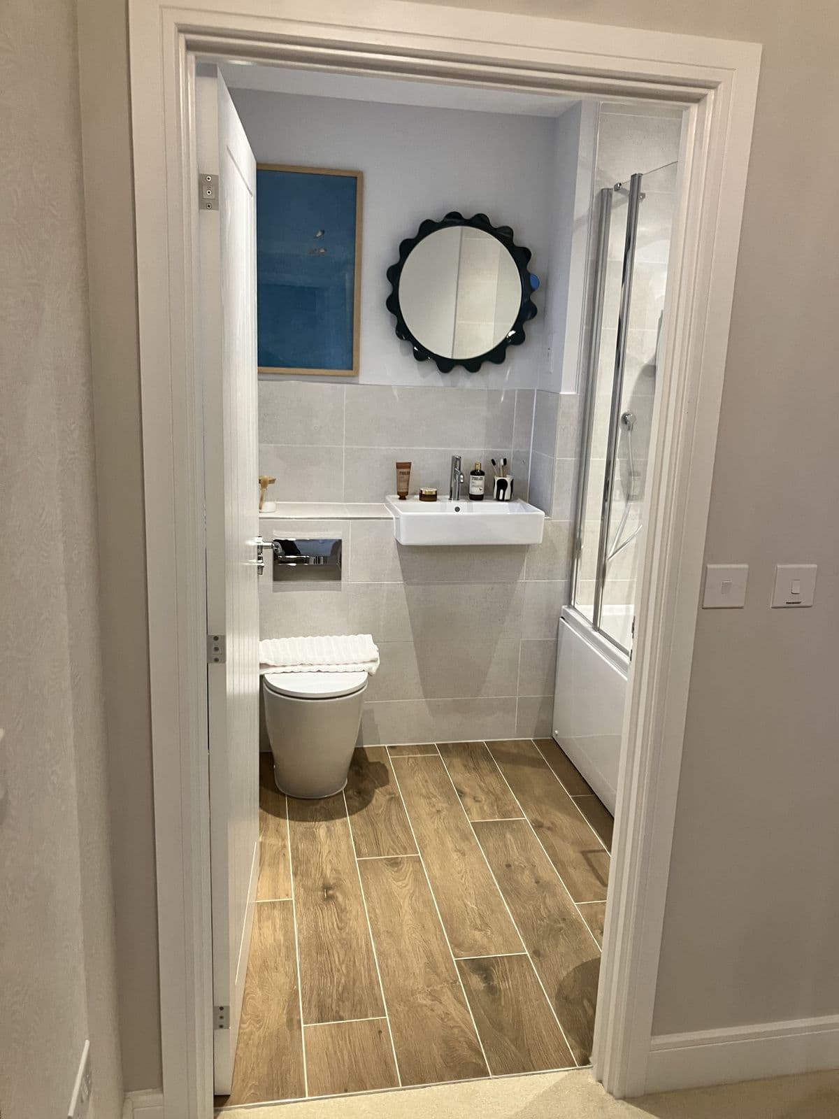 Bathroom renovation detail - toilet and basin suite
